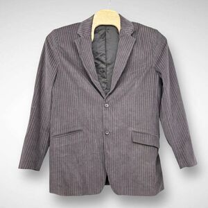 Banana‎ Republic Corduroy Blazer Mens 46 Long Gray Striped Lined Casual Western